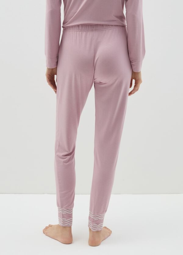 Ovs Pantalone Pigiama Rosa Con Motivo Decorativo