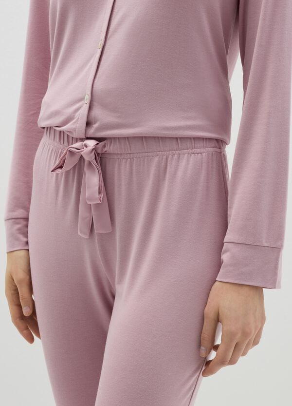 Ovs Pantalone Pigiama Rosa Con Motivo Decorativo