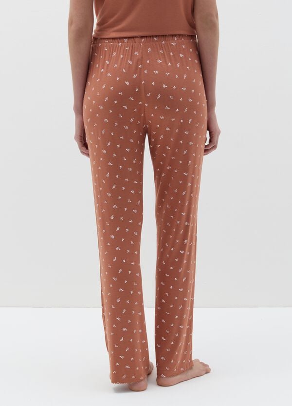 Ovs Pantalone Pigiama Stampa Foglioline