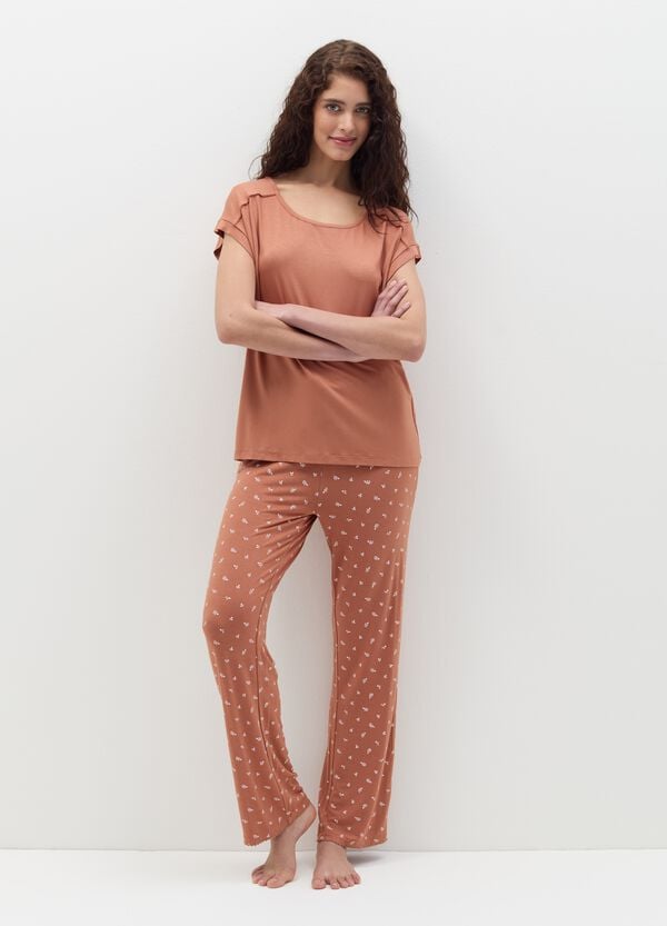Ovs Pantalone pigiama stampa foglioline