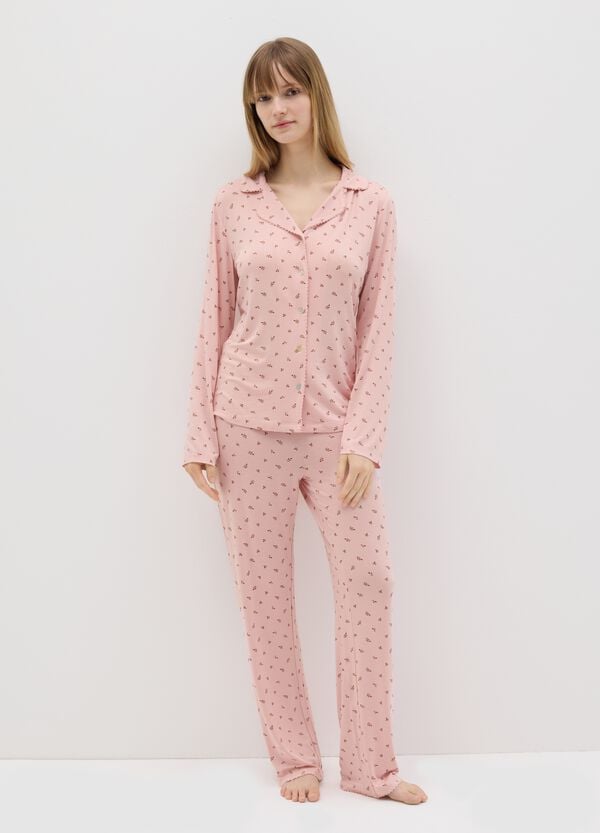 Ovs Pantalone pigiama stampa foglioline