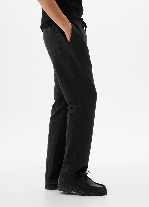 Ovs Pantalone Pull-on In Lino E Cotone