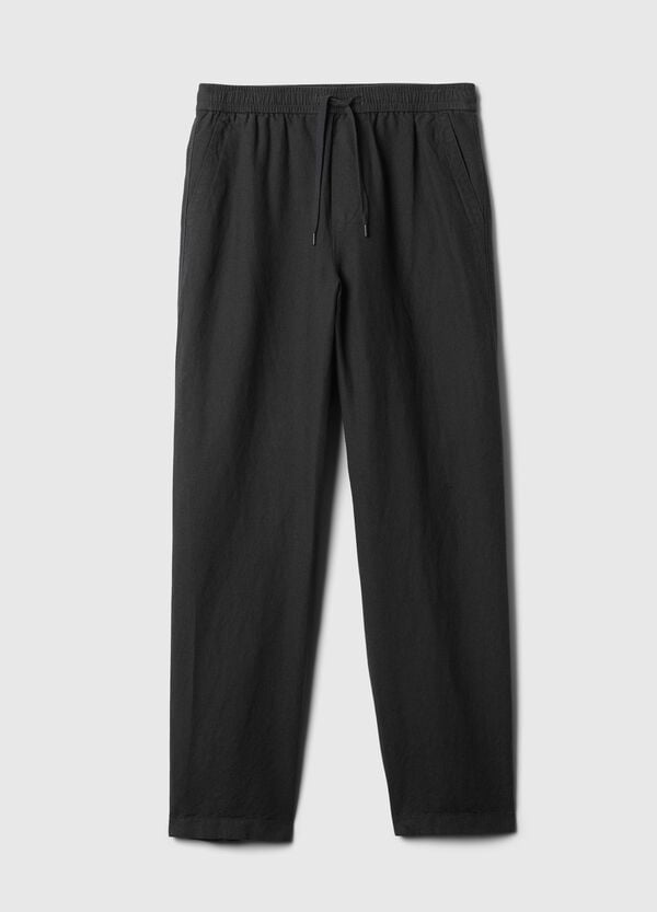 Ovs Pantalone Pull-on In Lino E Cotone
