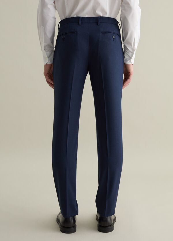 Ovs Pantalone Slim Fit Con Micro Trama