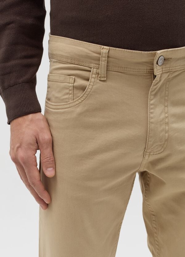 Ovs Pantalone Slim Fit In Cotone Stretch Beige