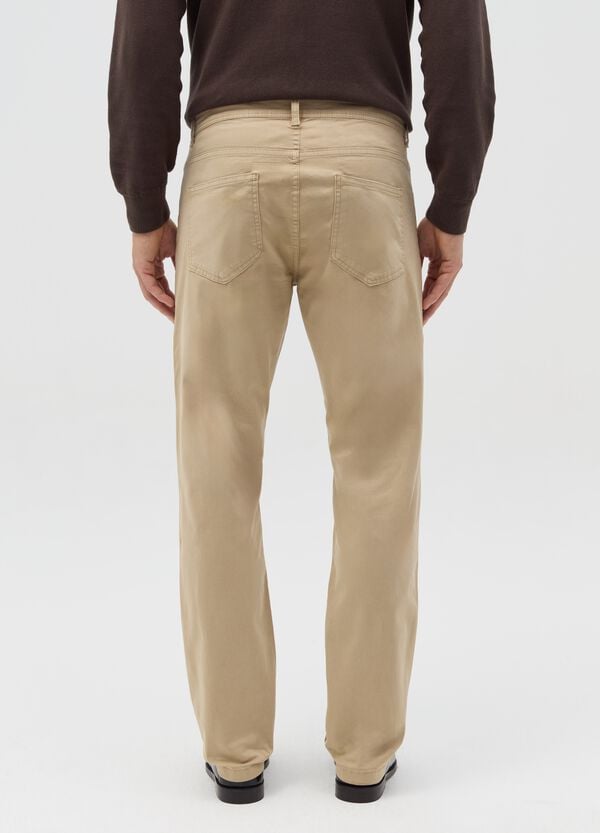 Ovs Pantalone Slim Fit In Cotone Stretch Beige
