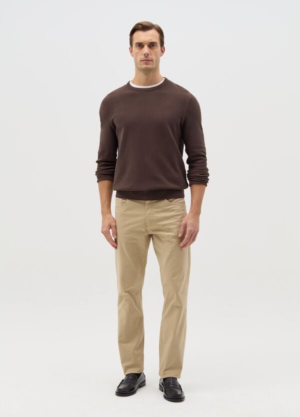 Ovs Pantalone slim fit in cotone stretch beige