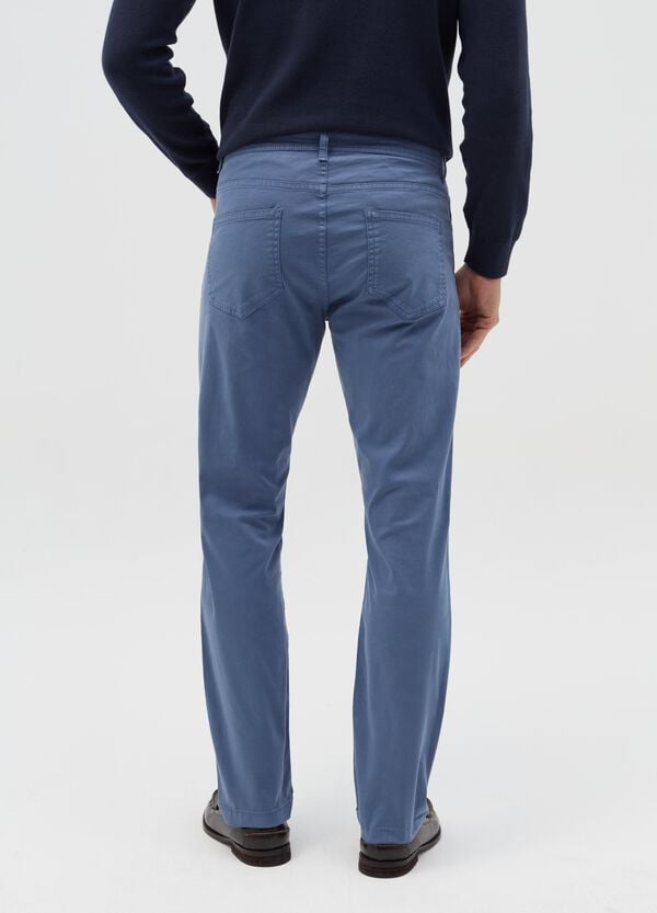 Ovs Pantalone Slim Fit In Cotone Stretch Blu