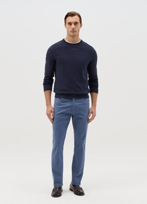 Ovs Pantalone slim fit in cotone stretch blu