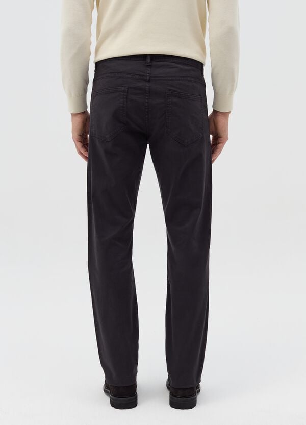 Ovs Pantalone Slim Fit In Cotone Stretch Nero