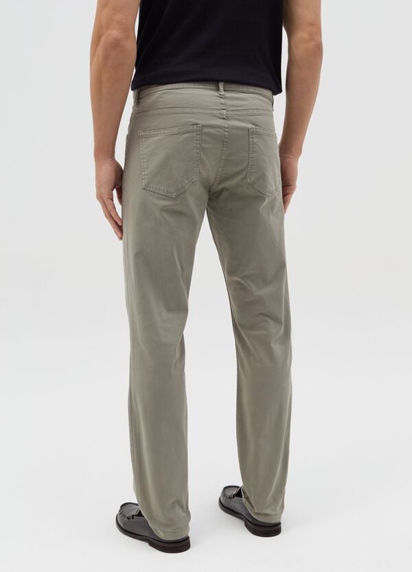 Ovs Pantalone Slim Fit In Cotone Stretch Verde
