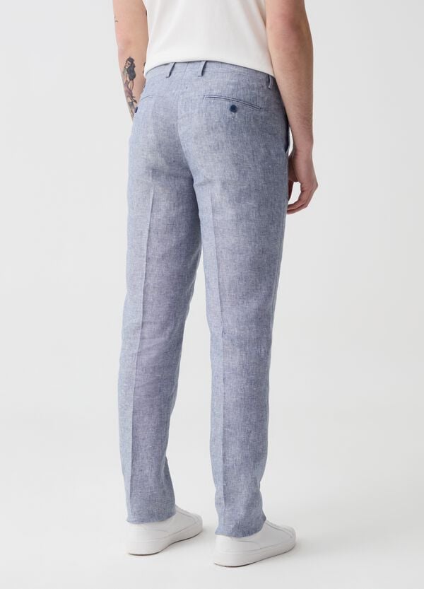 Ovs Pantalone Slim Fit In Lino