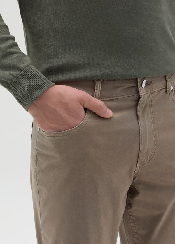 Ovs Pantalone Slim Fit In Popeline Di Cotone