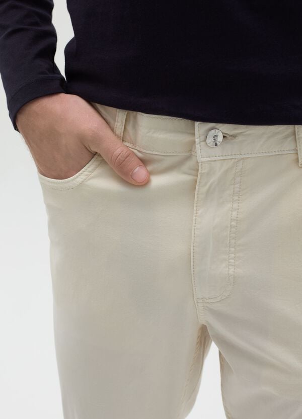 Ovs Pantalone Slim Fit In Popeline Di Cotone