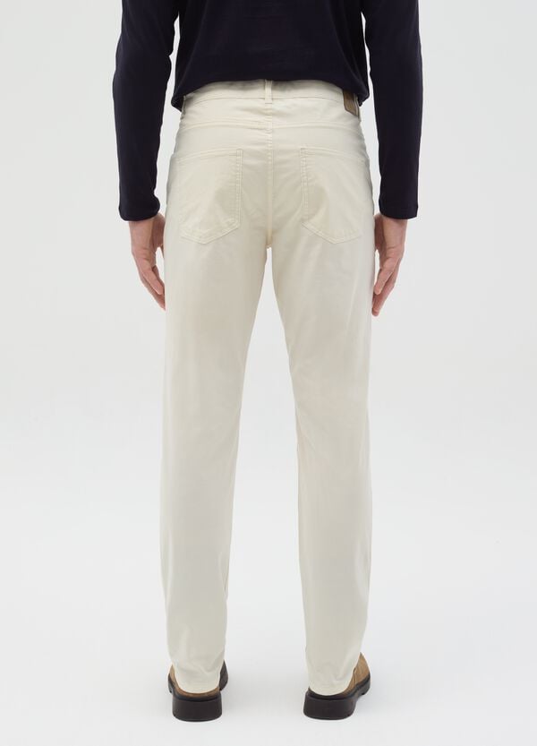 Ovs Pantalone Slim Fit In Popeline Di Cotone