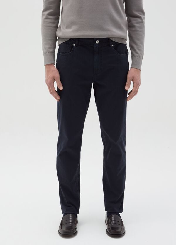 Ovs Pantalone Slim Fit In Popeline Di Cotone