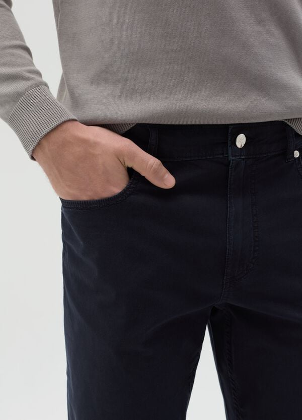 Ovs Pantalone Slim Fit In Popeline Di Cotone