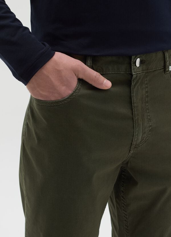 Ovs Pantalone Slim Fit In Popeline Di Cotone