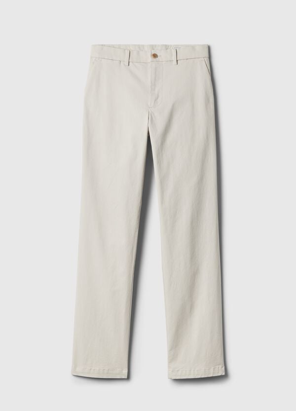 Ovs Pantalone Straight Fit In Cotone Stretch