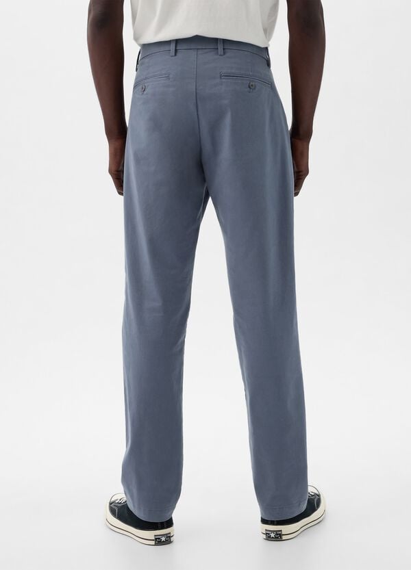 Ovs Pantalone Straight Fit In Cotone Stretch