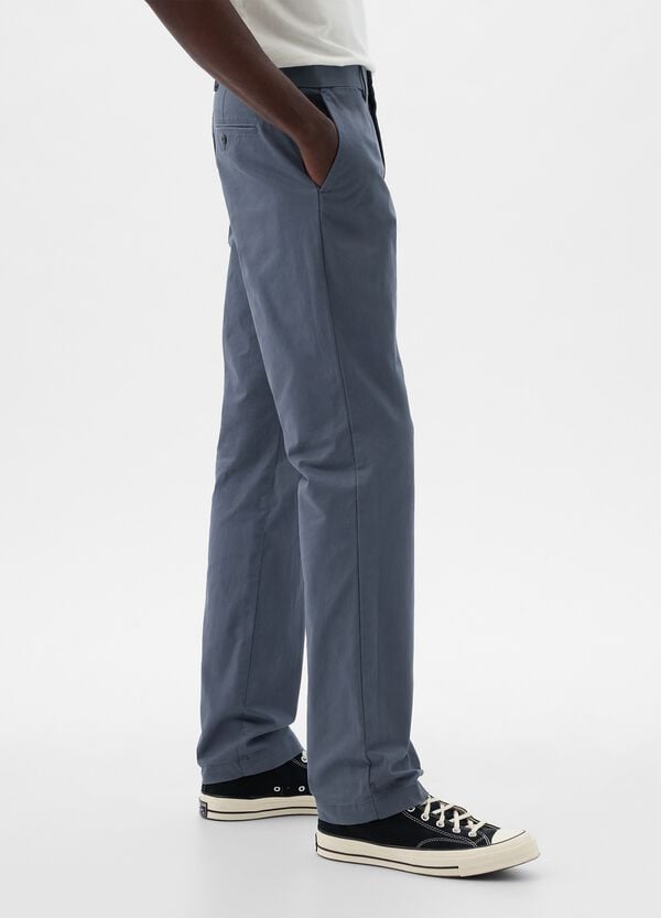 Ovs Pantalone Straight Fit In Cotone Stretch