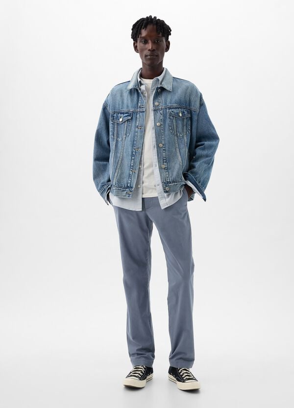 Ovs Pantalone straight fit in cotone stretch