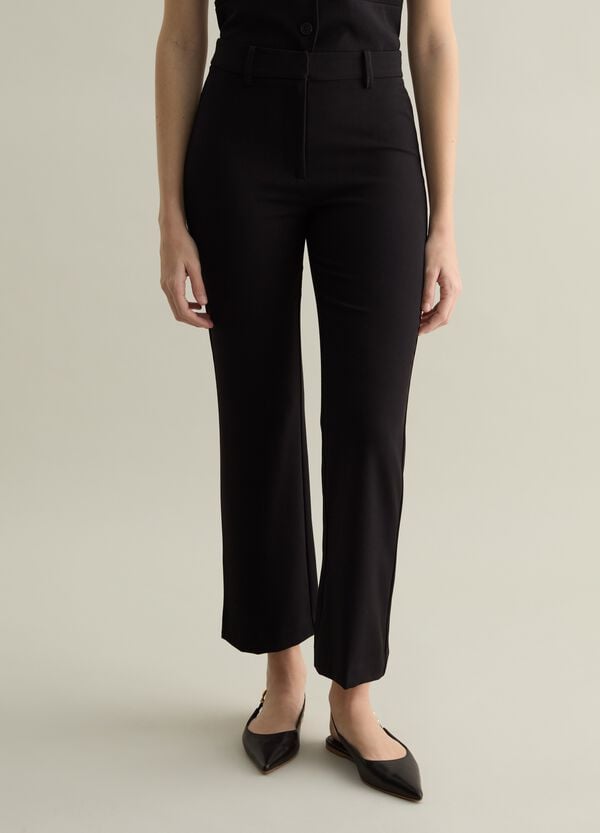 Ovs Pantalone Straight Fit In Misto Viscosa