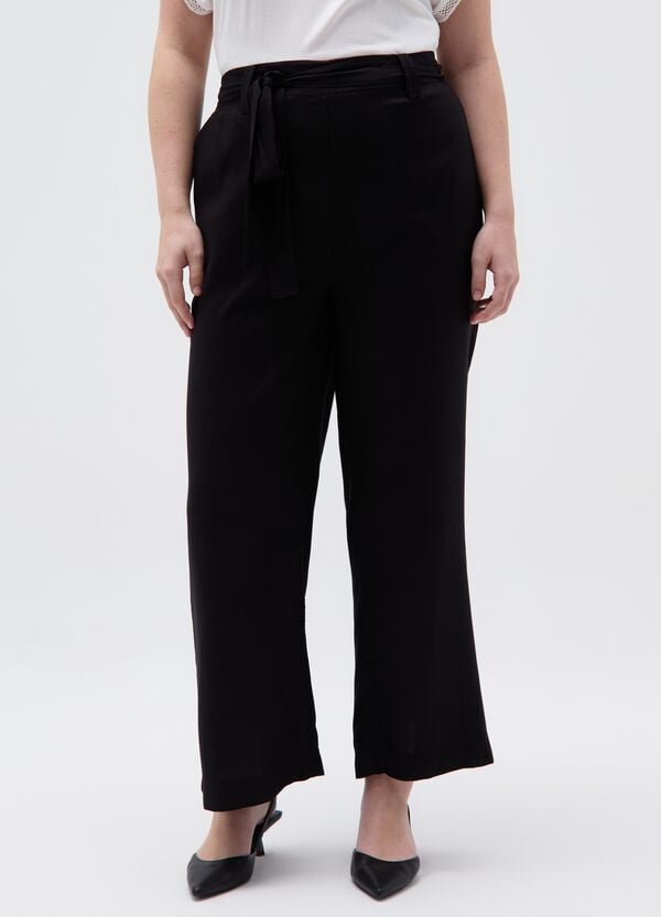 Ovs Pantalone Wide Leg Con Cintura Curvy