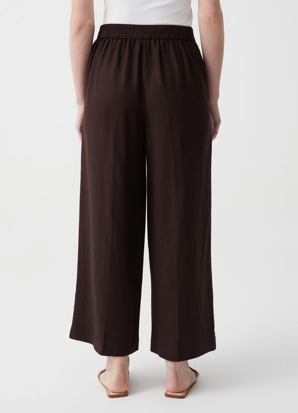 Ovs Pantalone Wide Leg In Lino E Viscosa
