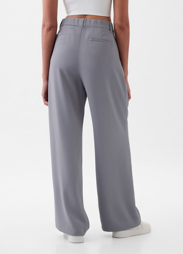 Ovs Pantalone Wide Leg Vita Alta Con Pinces