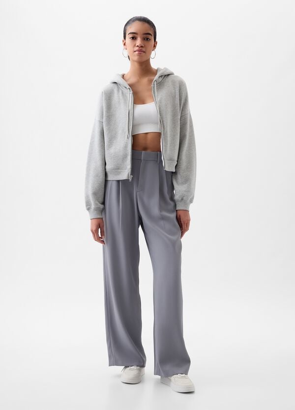 Ovs Pantalone wide leg vita alta con pinces