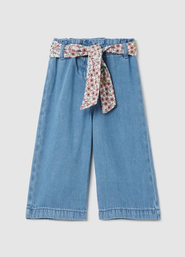 Ovs Pantaloni a gamba larga con cintura floreale