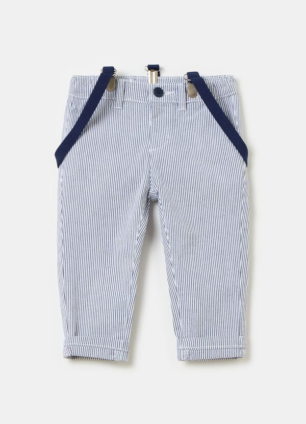 Ovs Pantaloni a righe con bretelle