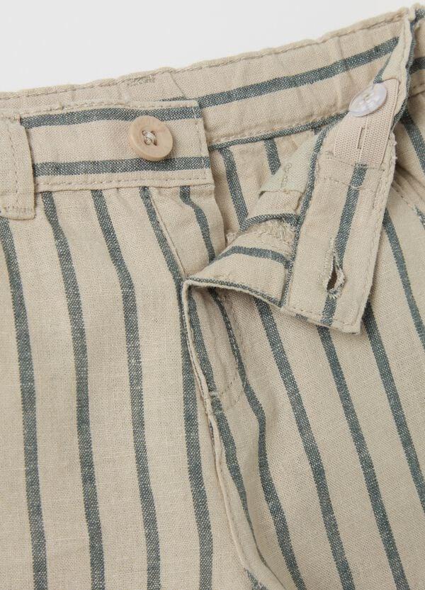 Ovs Pantaloni A Righe In Lino E Cotone
