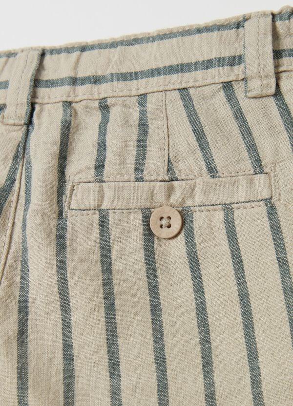Ovs Pantaloni A Righe In Lino E Cotone
