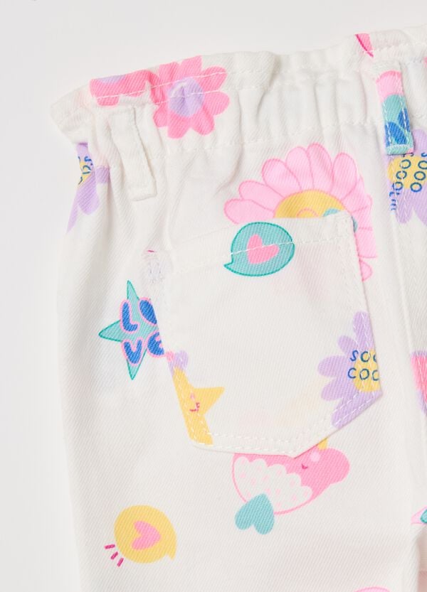 Ovs Pantaloni Baggy Fit Con Stampa Fiori E Gelati