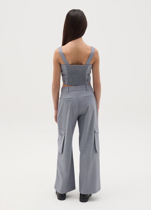 Ovs Pantaloni Cargo Gessati