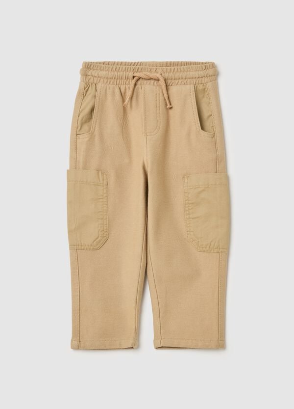 Ovs Pantaloni cargo in cotone con coulisse