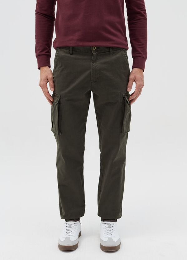 Ovs Pantaloni Cargo In Cotone Stretch