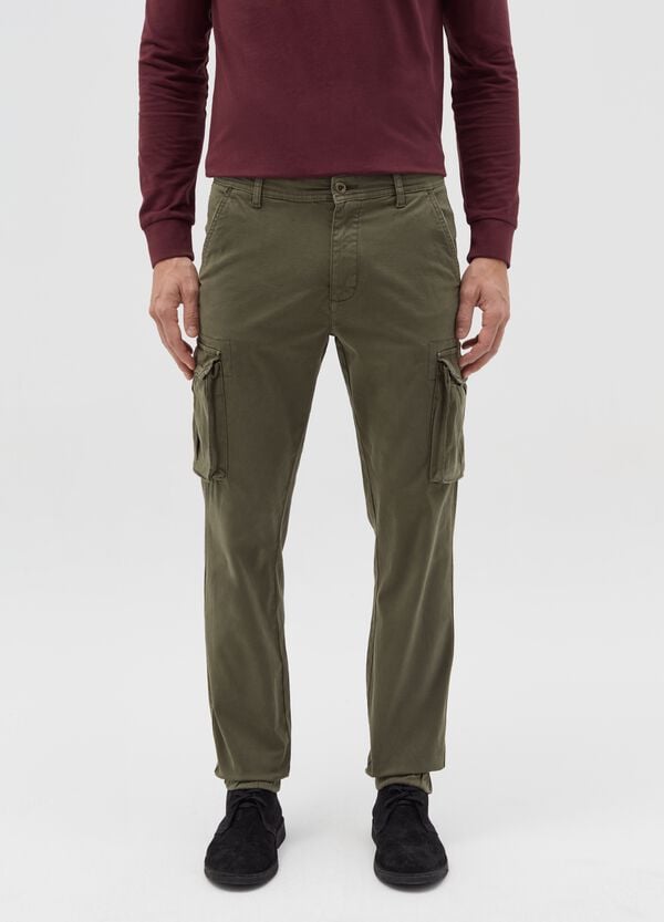 Ovs Pantaloni Cargo In Cotone Stretch