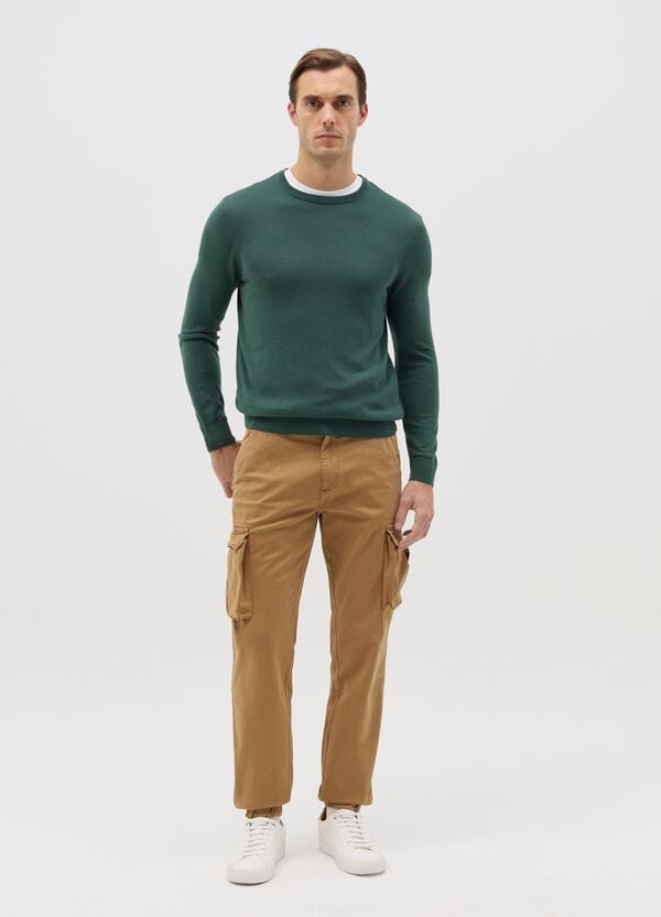 Ovs Pantaloni cargo in cotone stretch