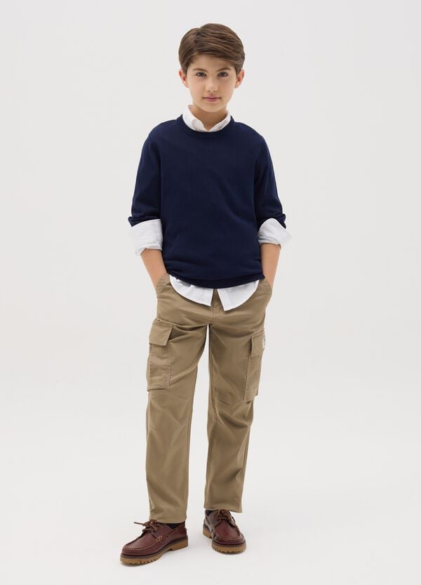 Ovs Pantaloni cargo in cotone stretch