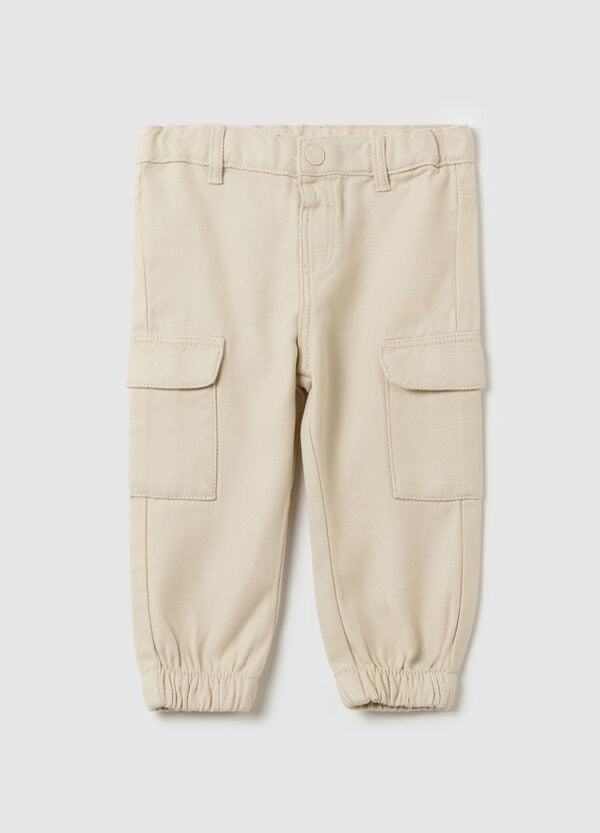 Ovs Pantaloni cargo in twill