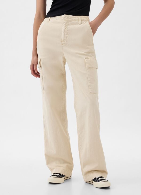 Ovs Pantaloni Cargo Loose Fit In Cotone