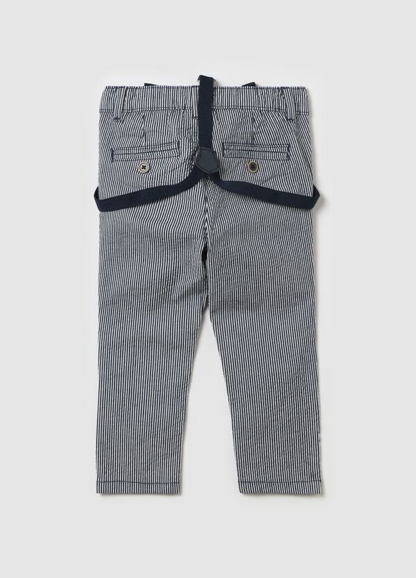 Ovs Pantaloni Chino A Righe Con Bretelle