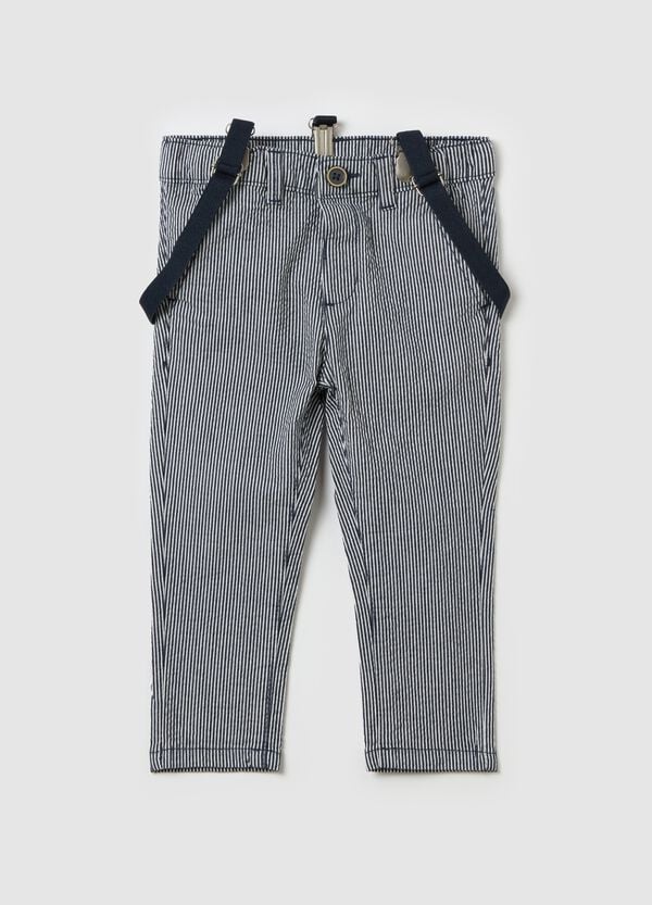 Ovs Pantaloni chino a righe con bretelle