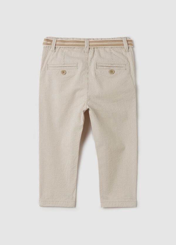Ovs Pantaloni Chino A Righe Con Cintura