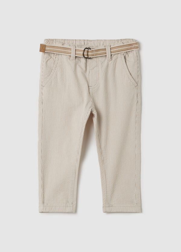 Ovs Pantaloni chino a righe con cintura