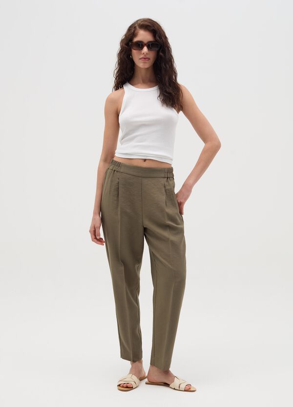 Ovs Pantaloni chino con vita elasticata