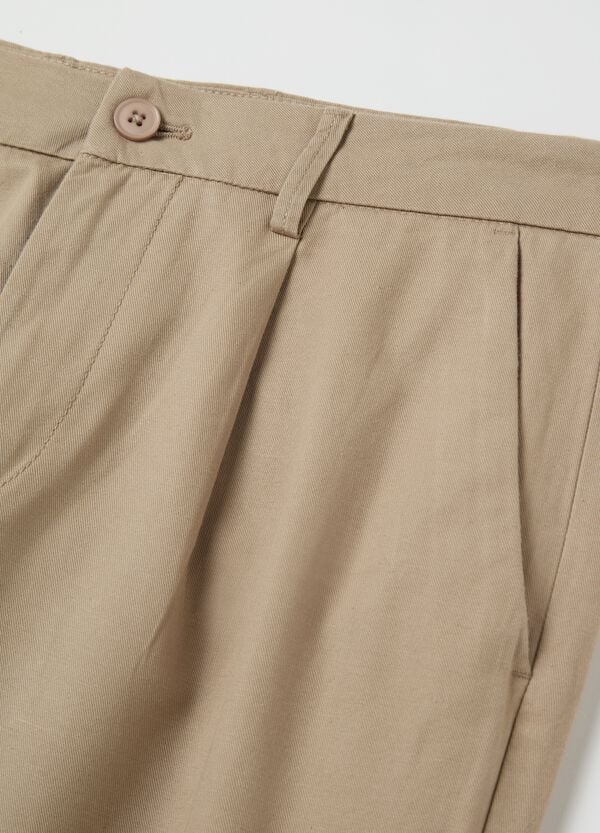 Ovs Pantaloni Chino In Cotone E Lino